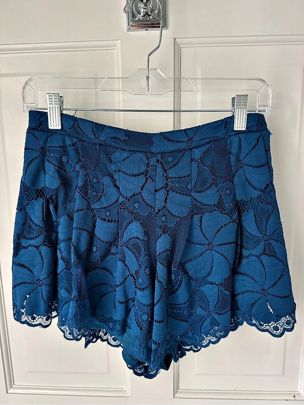 Forever 21 Blue Floral Lace Shorts